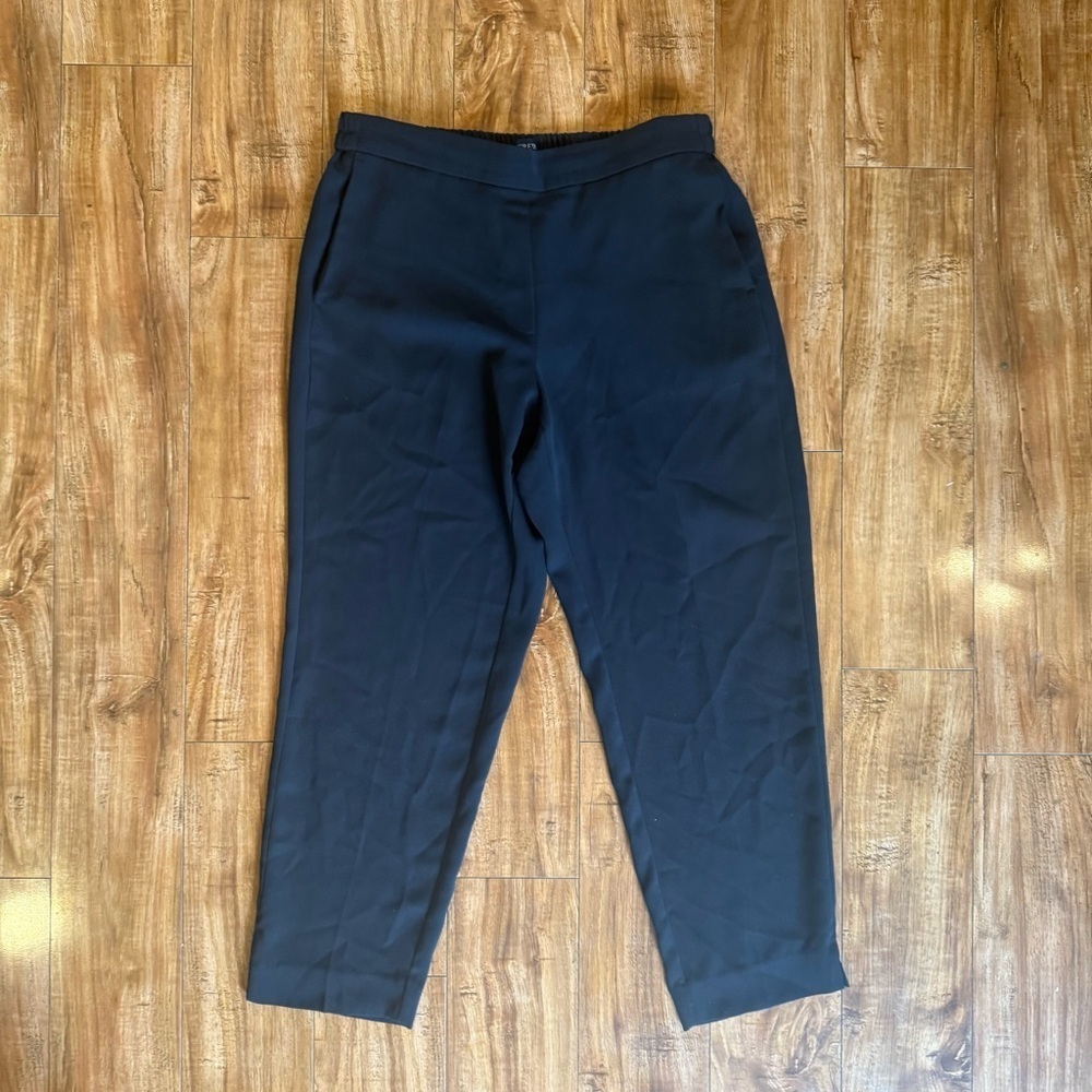 J Crew Women’s Black Jamie Ankle Cropped Lightweight Dress Pants Size 12 - Picture 1 of 11